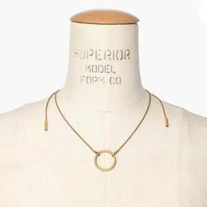 Madewell Adjustable Ring Choker Necklace